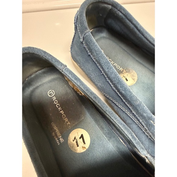 Rockport Loafers Mens 11 Blue Suede Slip On Moc‎ Toe Casual Comfort Shoes Wide main image 6